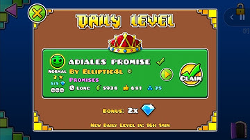 #1442 adiales promise (by Elliptic4l and PaintingOrange) [Geometry Dash]