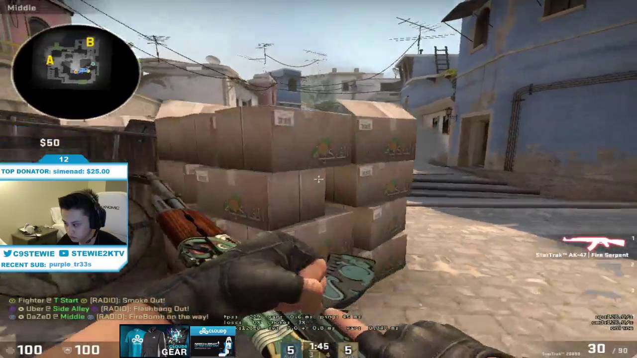 gaming logo CS:GO Stewie2k plays ESEA FT Uber,FGB,Dazed,Desi,Arya,JasonR,Sick 20160702