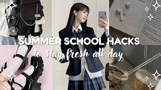 Summer School Hacks to Stay Fresh ALL DAY! 💦✨ (No Sweat, No Smell!)