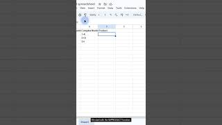 IMPRODUCT Function in Google Sheets — Formula #313 of 500 #Shorts