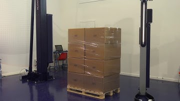 Rotary 708 vertical rotating arm semi automatic stretch wrapper wrapping boxes