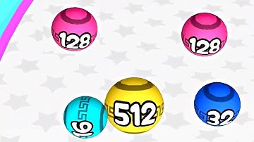 Ball Game Fun Race Run 2048 3D ! All Levels Gameplay (141-143) android,ios