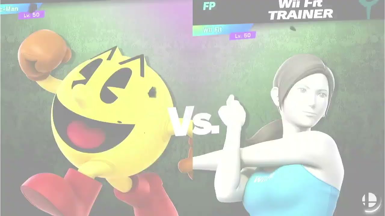 В Super Smash Bros Ultimate Amiibo сражаются с Pac Man vs the World #45 против Wii Fit