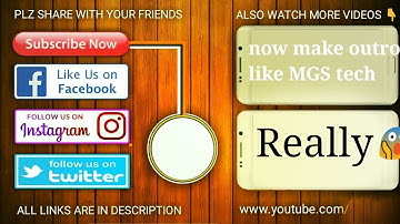 How to make outro  animation like MGS tech