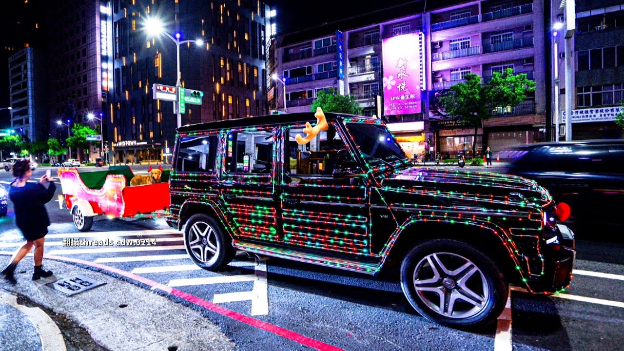 南部・高雄でカーマニアが愛車をクリスマス仕様に、聖夜の雰囲気
