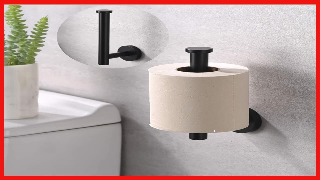 Great product -  AMAZING FORCE Matte Black Toilet Paper Holder Bathroom Toilet Paper Holder Wall Mou