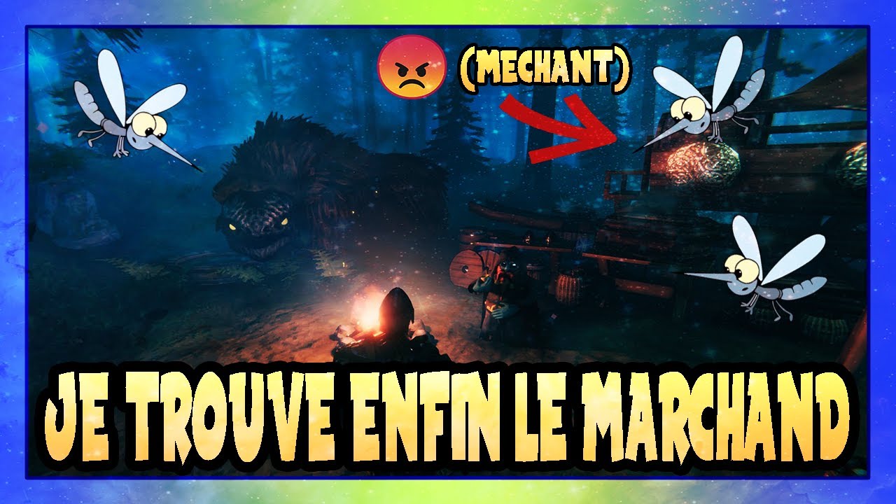 VALHEIM - A LA RECHERCHE DE L'ILE TORTUE JE TROUVE LE MARCHAND ET DES MOUSTIQUES.