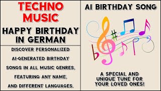 Birthday Song│Techno Music│German Language│Happy Birthday│AI Music│Song for Mila│AI Birthday Song