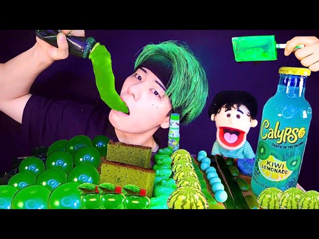 緑のお菓子】久々の山田と緑色のお菓子を集めて爆食いしたら体内真緑に