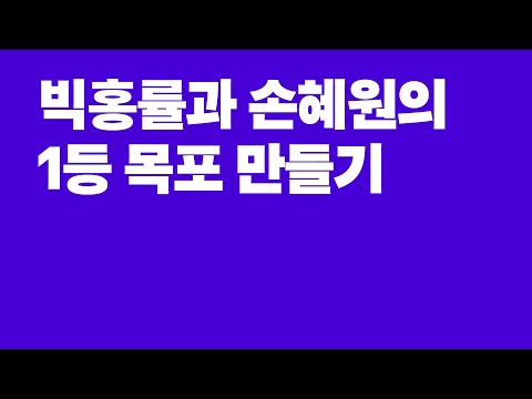 빅홍률과 손혜원의 1등 목포 만들기