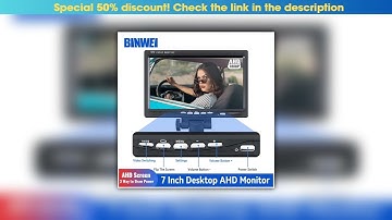 Best Seller BINWEI AHD 7 Inch Car Monitor Screen With 2 Way Video Input 1024*600 TFT LCD Display 12