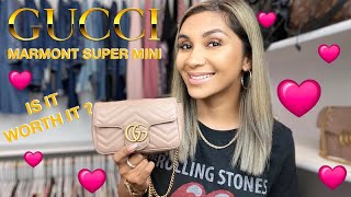 Gucci Marmont Super Mini | Mod Shots | What Fits Inside ✨🌸✨