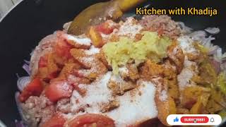 Aloo Keema, Recipe By Kitchen with Khadija in Urdu