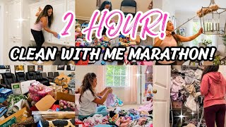 2 HOUR CLEAN WITH ME MARATHON! 🧼📽✨️| SUMMER TO FALL RESET! 🤎🍂I ORGANIZING MOTIVATION! 🎉