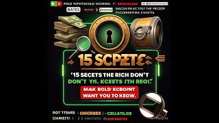 🚨 15 Secrets the Rich Don’t Want You to Know | They’re Winning Because You Don’t Know These Rules..🚨