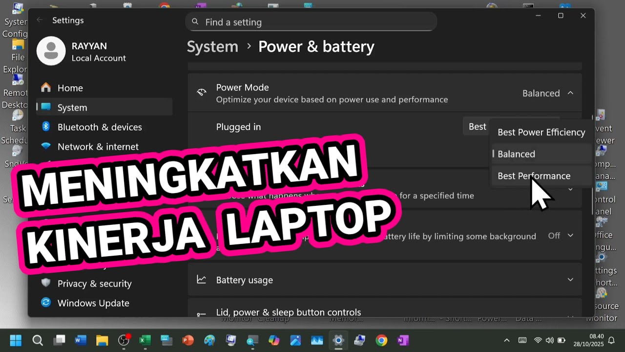 Tutorial Meningkatkan Kinerja Laptop (Komputer) Windows 11 25H2 - Saya Jelaskan Empat Cara