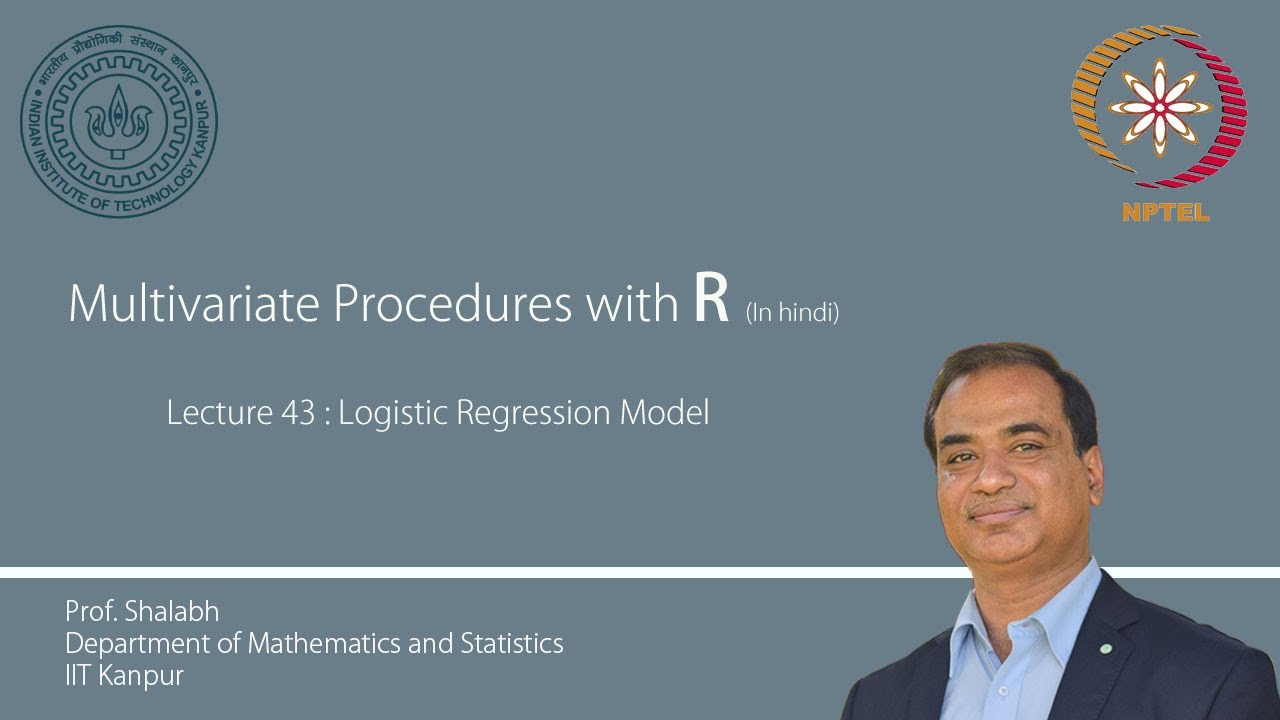 Lecture 43 : Logistic Regression Model - YouTube