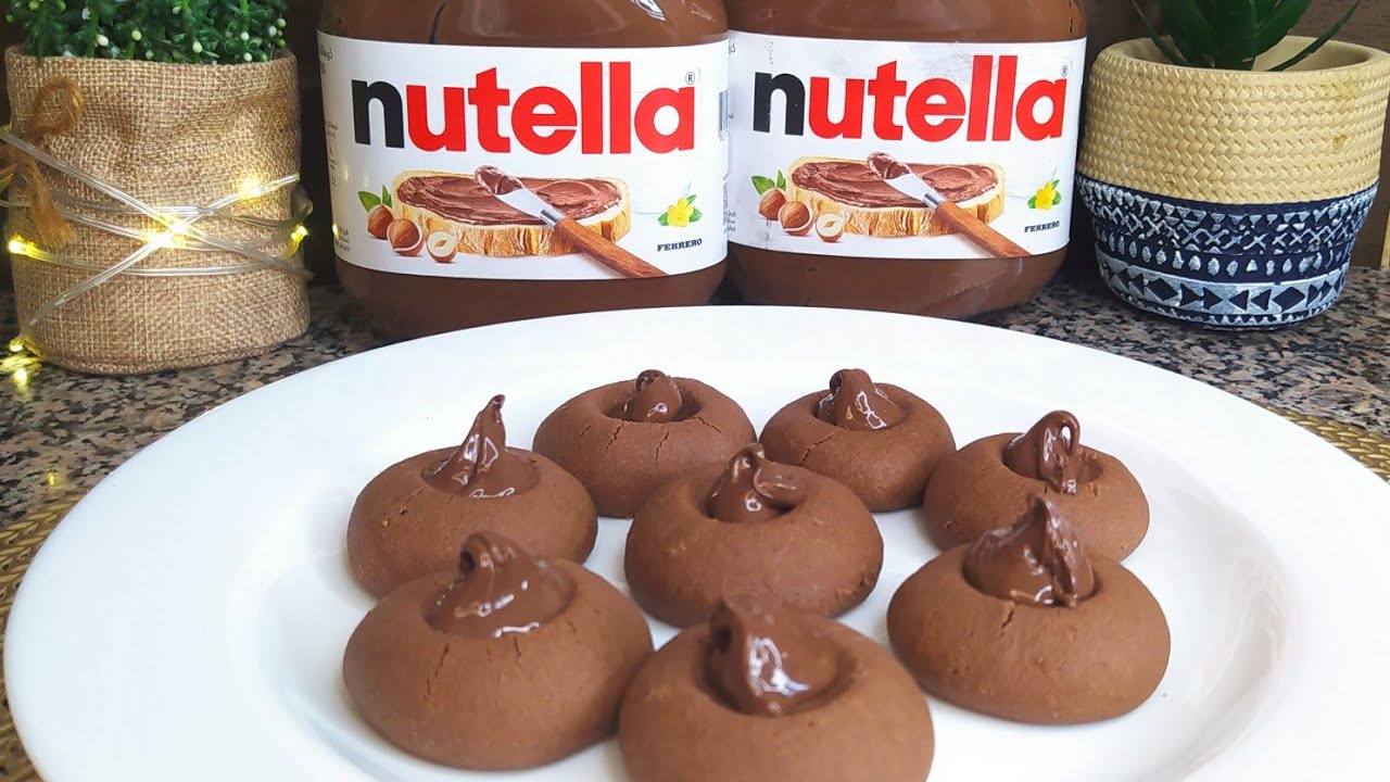 بسكويت النوتيلا الفاخر ب 3 مكونات فقط  Nutella biscuit
