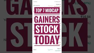 Top Seven Midcap Gain Today #stockmarket #share