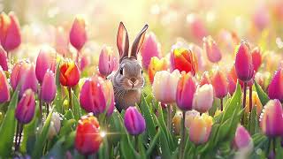Springtime Bunny in Tulips 4k Ambience screenshot 5