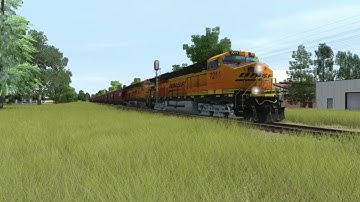 Trainz 2022: UP ZSCG2 and BNSF GCHIPTL7 through Loyal, IL