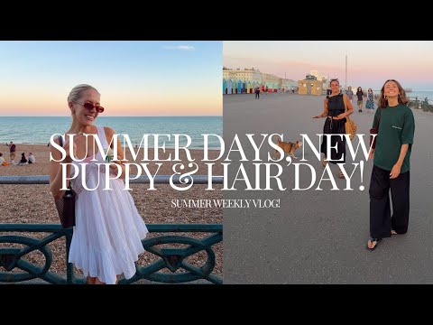 BRIGHTON SUMMER , SUMMER GIRLS NIGHTS, NEW FAMILY PUPPY & NEW HAIR!! WEEKEND VLOG | India Moon
