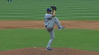 LAD@ATL: Kershaw fans 10 over eight solid innings