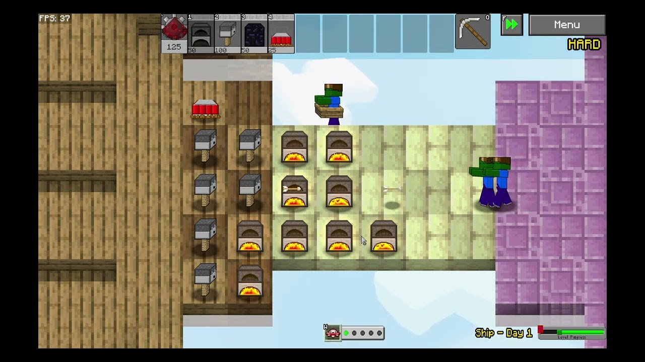 MvZ2 - Prologue contraptions only (Ship - Day 1/Hard diff/Without using starshards and artifacts)