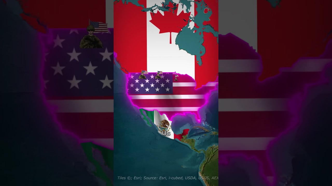 What If the US Attacked EVERYONE? #geography #map #education