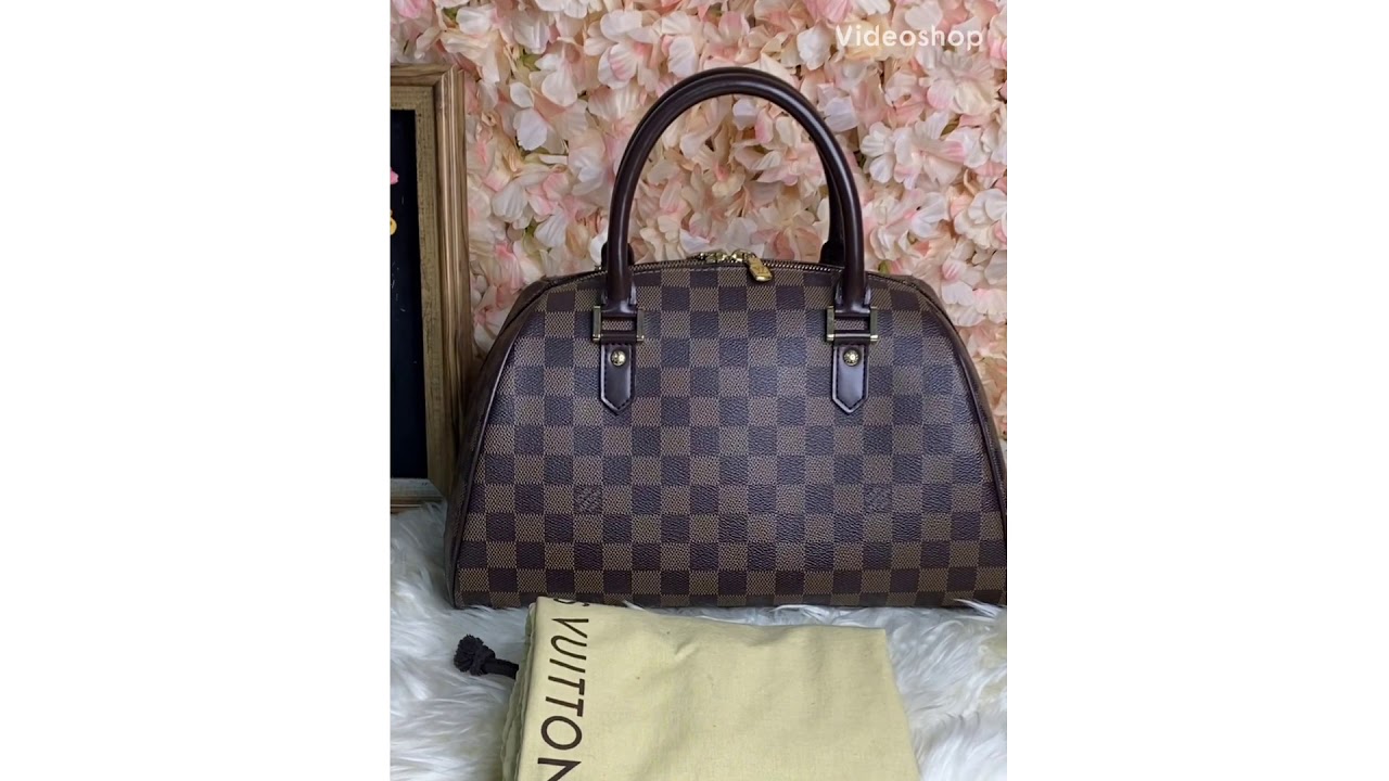 LOUIS VUITTON Ribera MM Damier Ebene Satchel Bag Brown - DD6266