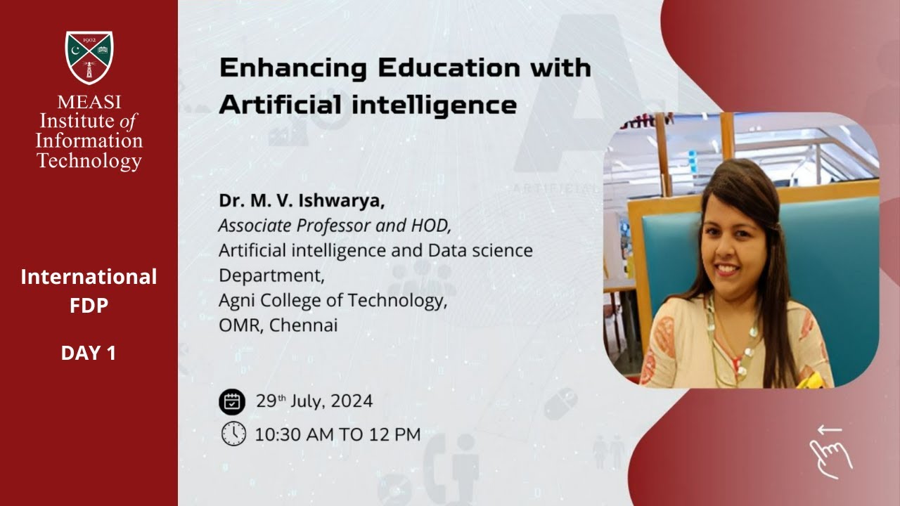 Day 1 :: Enhancing education with Artificial intelligence - YouTube