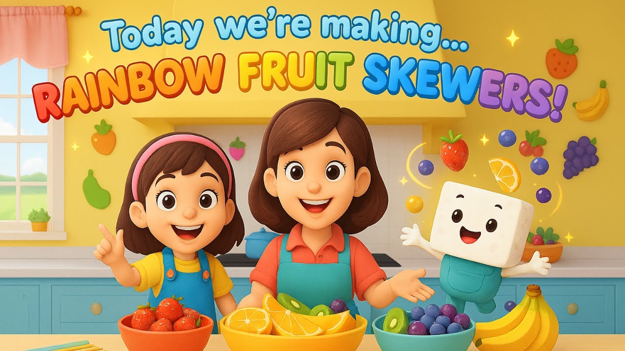 How To Make Rainbow Fruit Skewers for Kids | Easy, Fun & Healthy Snack Idea!
