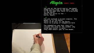BBC Micro - Ebony Tower Adventure game from Alligata - Opening gambit
