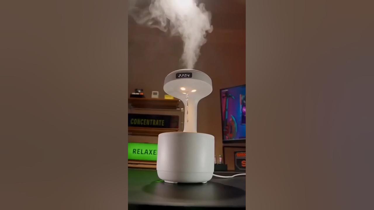 Anti-gravity air humidifier | levitating water drops mist maker fogger perfume LED display office Anti-gravity air humidifier | levitating water drops mist maker fogger perfume LED display office
