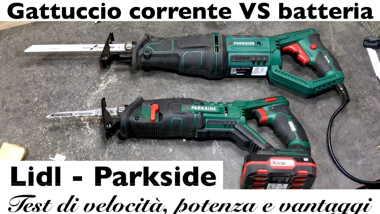 saber saw rechargeable VS saber saw with electric current. PSSA 20-Li A1 -  PFS 710 D3. LIDL PARKSIDE - YouTube