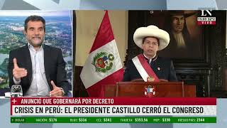 Grave crisis política en Perú: en medio de un juicio político, Castillo cerró el Congreso