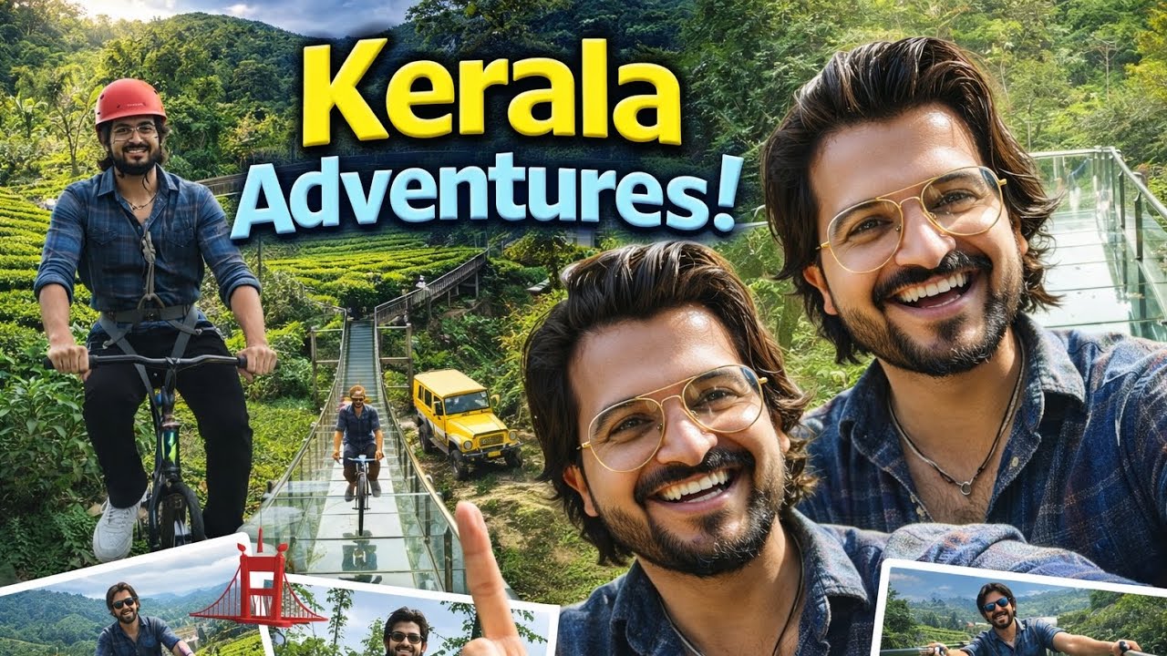 Unbelievable Kerala Adventures 🔥 Zip Cycling + Glass Bridge Experience