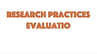 Research Practices Evaluation