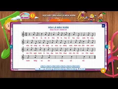 Môn Âm nhạc lớp 2 tuần 25 - Ôn tập 2 bài hát: Trên con đường đến trường- Hoa lá mùa xuân