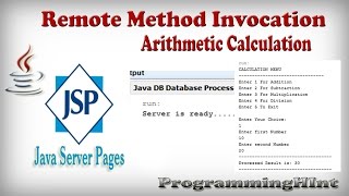 Remote Method Invocation(RMI) Arithmetic Calculation in java  using Netbeans IDE