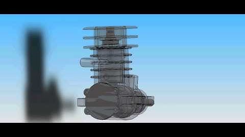 6.5cc Two-Stroke SolidWorks model