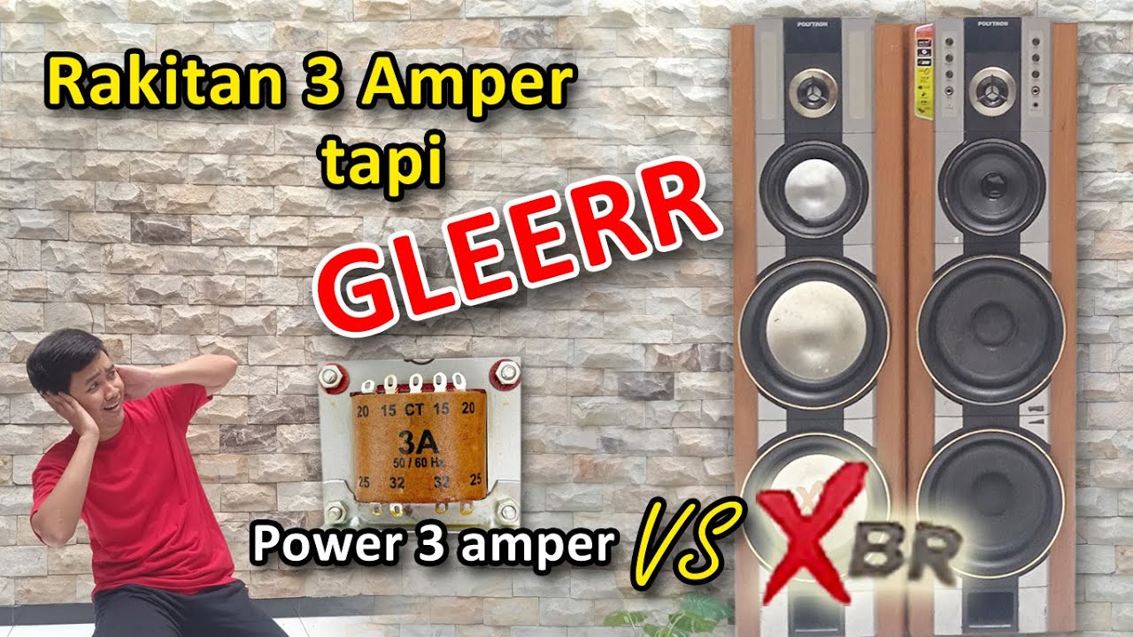 Horeg Polytron XBR rakitan modal pas pasan - speaker aktif polytron ganti mesin 3 amper tapi gler