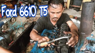 รถไถฟอร์ด 6610 T5 ประกอบเครื่องตั้งแต่เริ่ม จนสตาร์ทเครื่อง