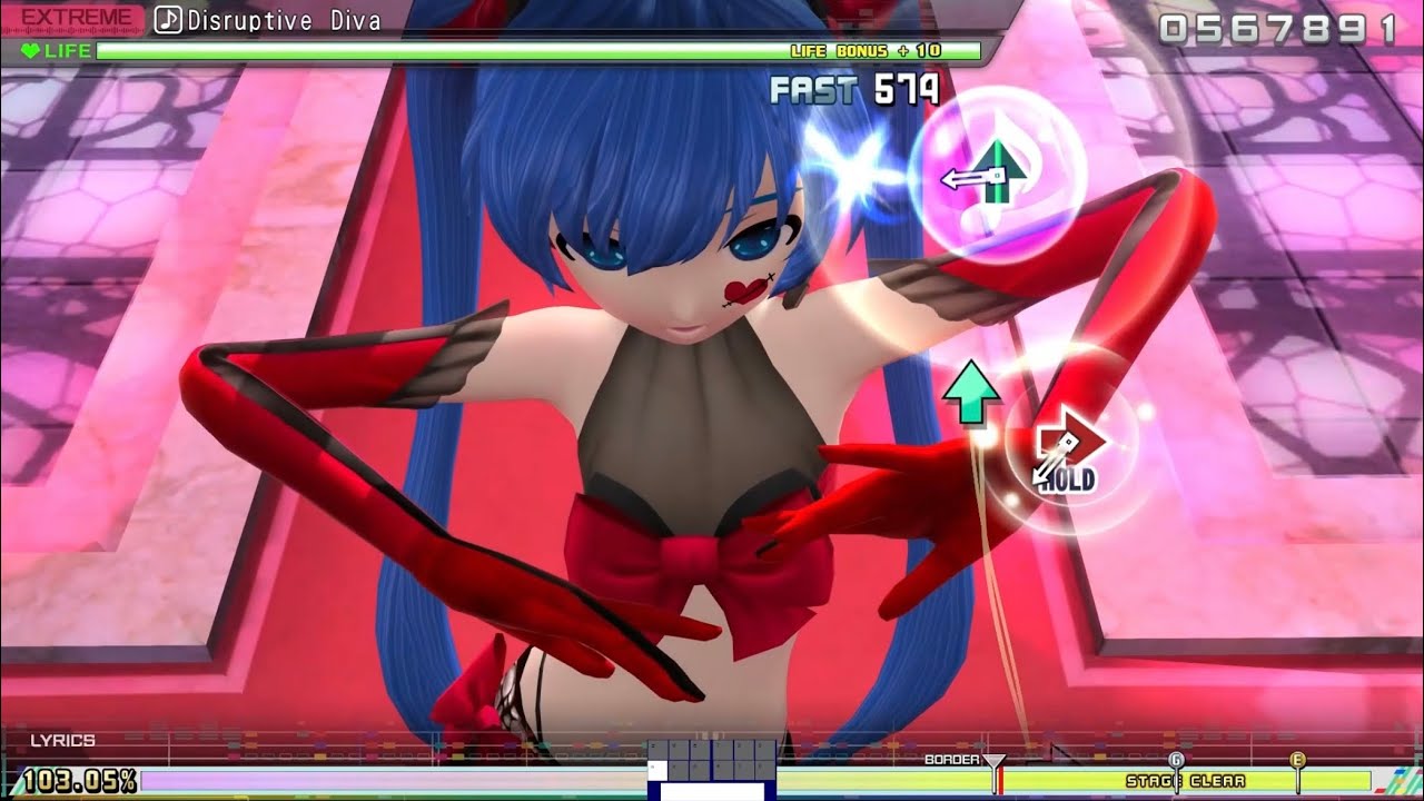 Miku Disruptive Diva Project Diva Mega Mix+ [8 ★ Extreme Perfect]