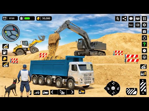 Real City Construction Simulator 3D - City Road Builder Excavator Trucks 2026 - Android Gameplay
