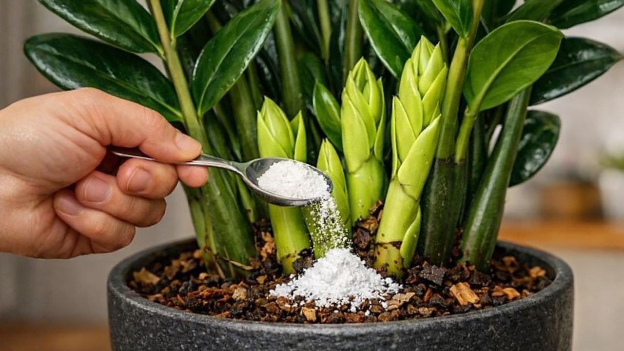 ¡BOMBA! Solo 1 Cucharada DESBLOQUEA Cualquier Zamioculca Estancada (Técnica de los Productores)