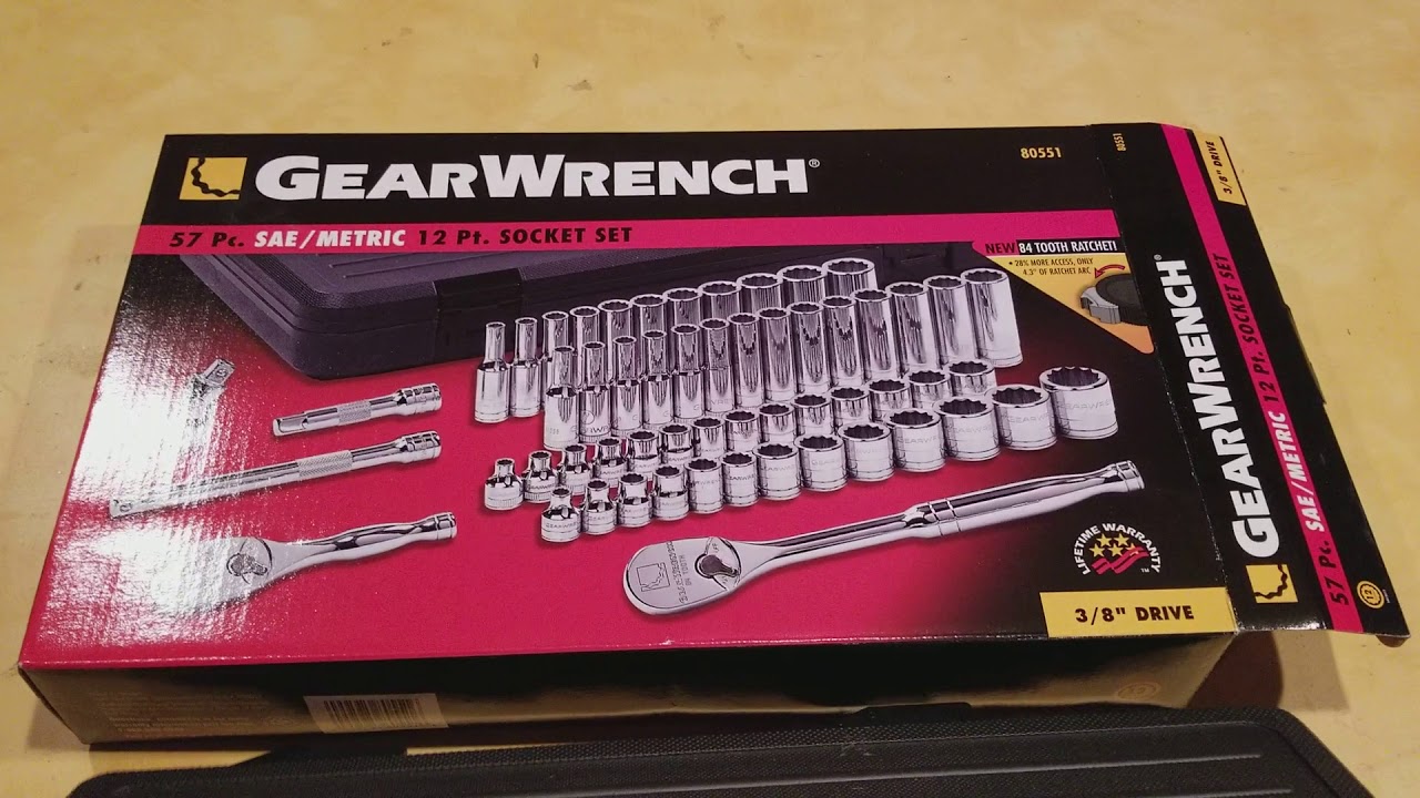 Gearwrench 12point socket set tool review YouTube