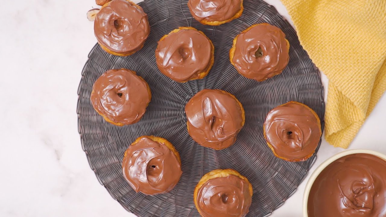 5-Ingredient Nutella & Banana Bread Doughnuts