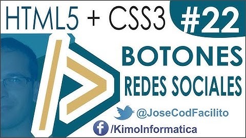 Curso HTML5 + CSS3 - 22 Botones Redes Sociales