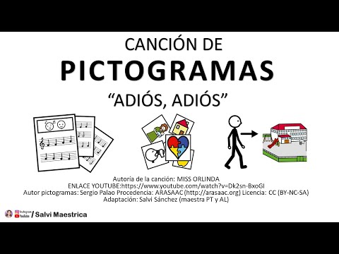 ADIÓS  ADIOS canción con pictogramas en español | canción adiós adiós para niños en español